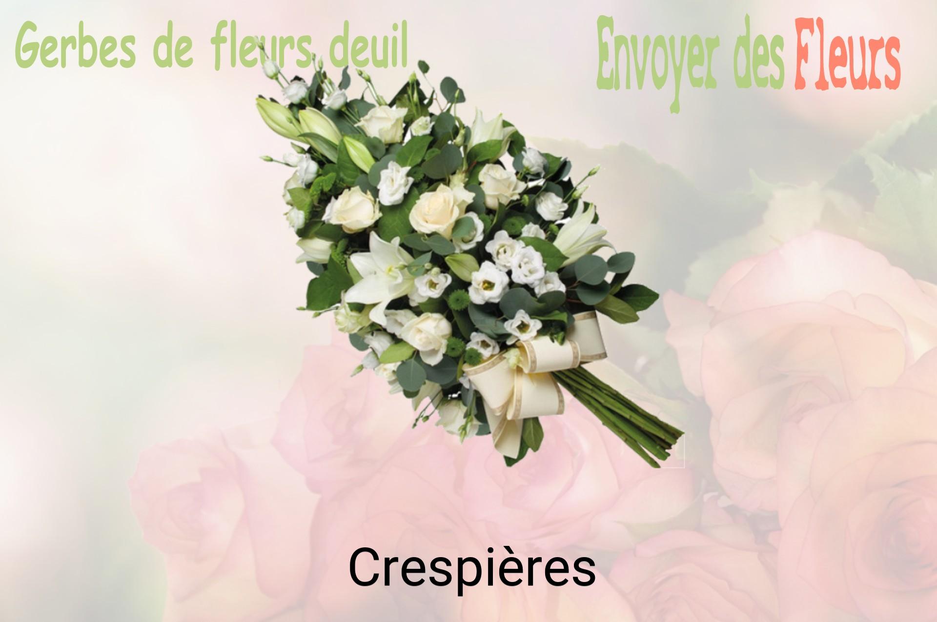 Gerbe de fleurs de deuil livrée à Crespières